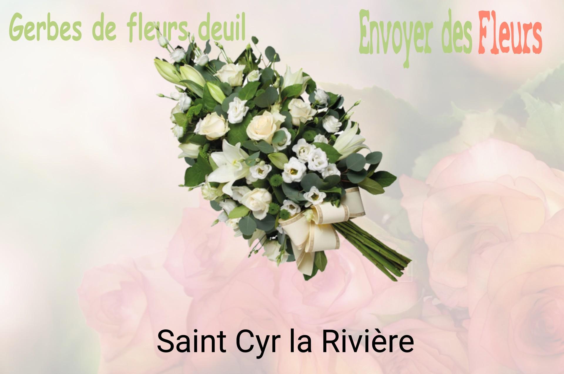 Gerbe de fleurs de deuil livrée à Saint-Cyr-la-Rivière